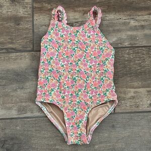 Old Navy Pink Floral Kids Swim One Piece